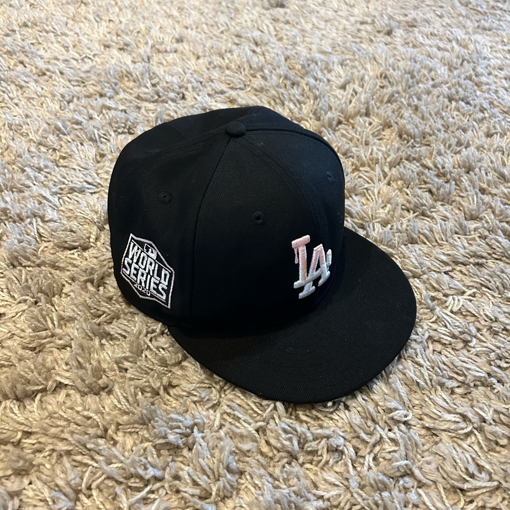 New Era Dodgers World Series 2020 Black, White And Pink SnapBack Hat